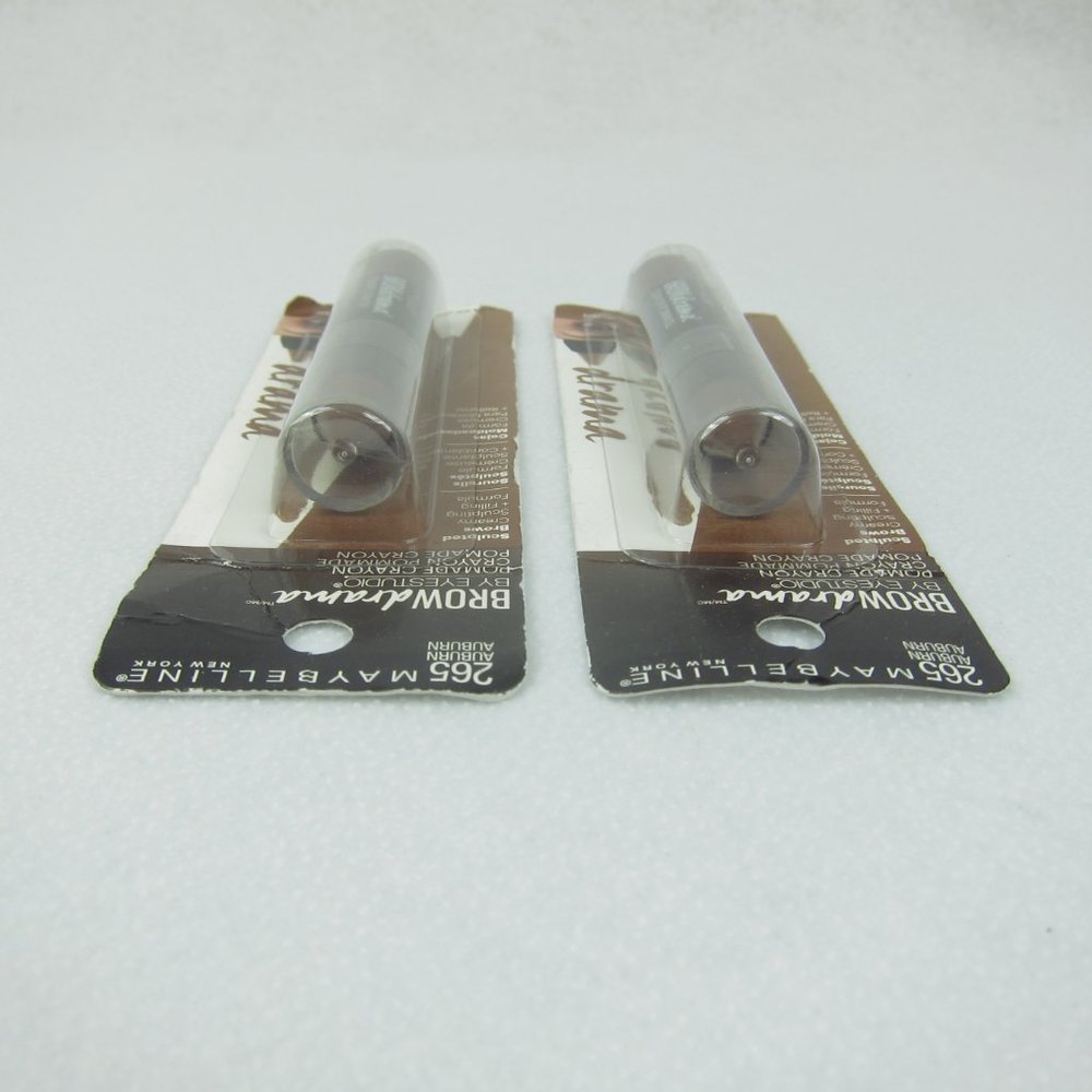 Maybelline Brow Drama Pomade Crayons Auburn #265 Set of 2 NEW IN PACKAGE - Picture 7 of 9